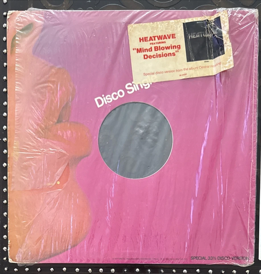 HEATWAVE: Mind Blowing Decisions Ain't No Half Steppin' EPIC 12" Single 1976 GTO - Image 4 of 4