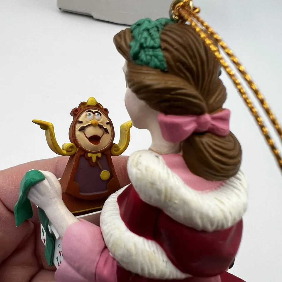 Adorno de Navidad vintage Grolier Disney La Bella y la Bestia Cogsworth 023909 Foto 4 de 4