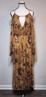 NWT Ulla Johnson Noemi Dress In Amber Size Large Floral Draped Flowy Resortwear