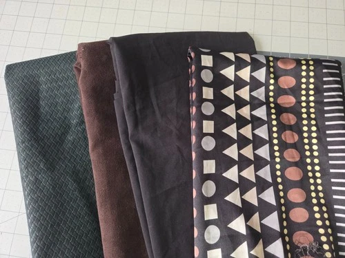 Mixed Fabric & Vinyl Bundle – Printed Rayon, Moleskin, Stretch Lining + Textured - product listing photo