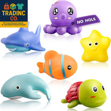 Infant Bath Toys for 18 Months - No Hole Animal Bathtub Toys, Baby Bath Tub Toys