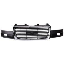 Grille 03-15 For Gmc Savana 25003500 Chrome Shell W Black Insert Composite Hl