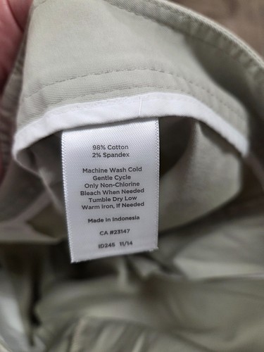 Talbots NWT Perfect Skimmer 4P Cropped Stretch Pants Khaki Beige - Picture 4 of 5