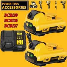 2X DCB127 4.0Ah 10.8V / 12V Max XR Lithium Ion Battery for DeWALT DCB123 DCB120