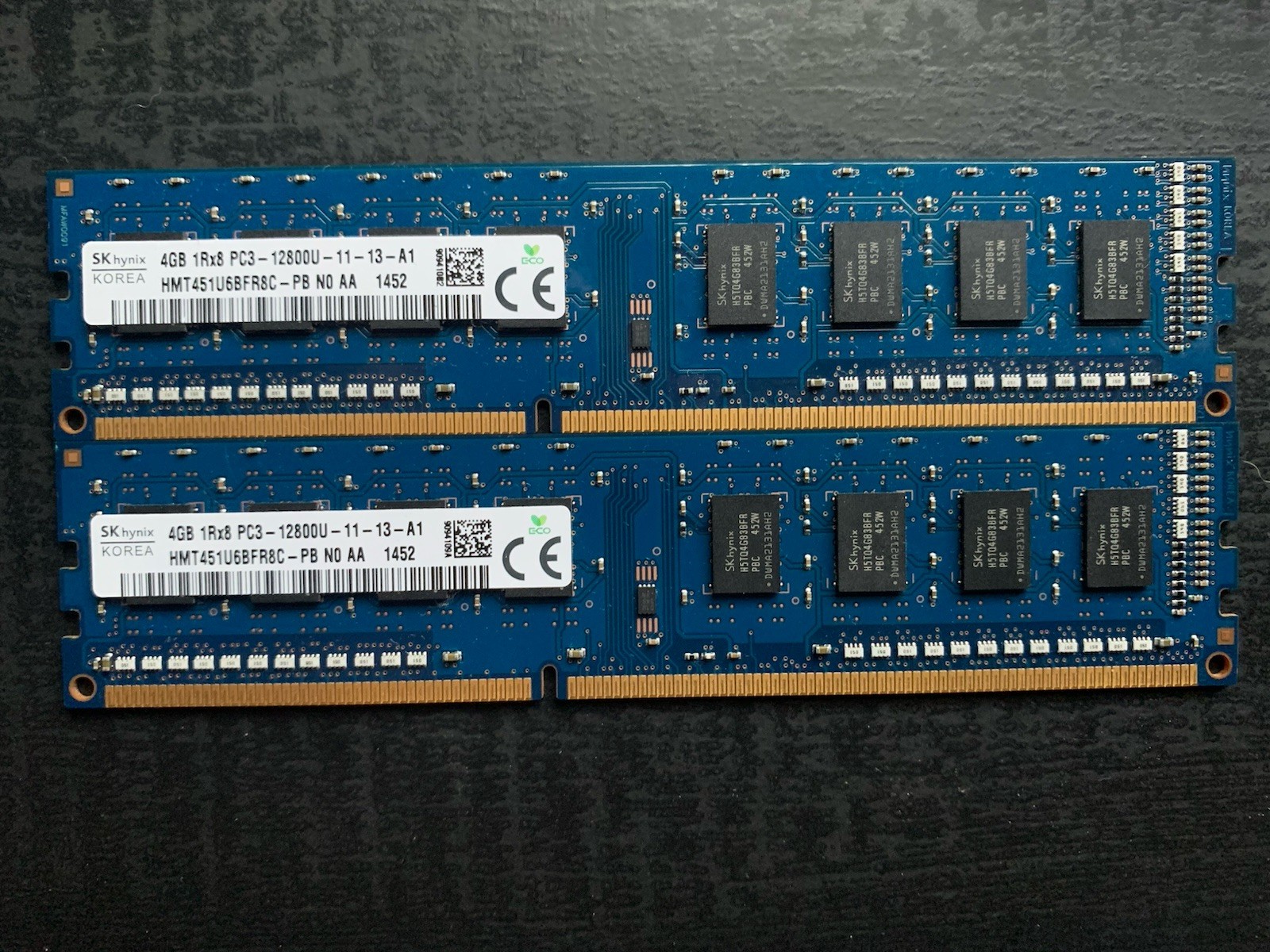 SK hynix 8GB (2x4GB) DDR3 1600MHz PC3-12800U UDIMM Non-ECC HMT451U6BFR8C-PB