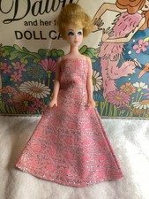 Vintage 70s Topper Dawn Doll Head To Toe in Silver Starlight Gown #719