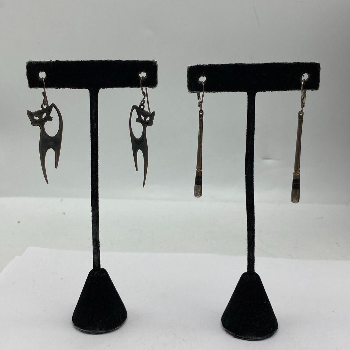 Sterling Silver Dangle Earring Bundle 2pcs 10.4g - image 1