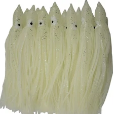 50pc Glow Octopus Squid Skirt Lure Bait Soft Luminous Bait Hoochies Fishing Lure