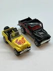 Vintage 1988 & 1997 Hot Wheels Yellow Jeep CJ-7 & Black Scrambler Loose