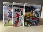 PS3 GAMES Games Bundle FIFA 16, PES 2016, NBA 2k18