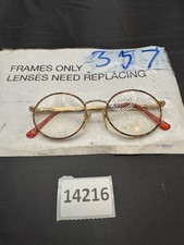 VTG AOP Z87 Gold Tortoiseshell Round Safety Glasses Frames 50-16