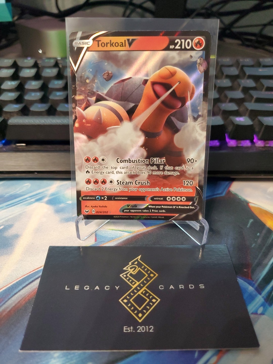 Torkoal V 024/202 - Sword & Shield Base Ultra Rare - Pokémon TCG (NM)