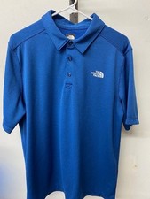 The North Face Shirt Mens Size M Blue Performance Polo Flashdry Outdoor Hiking