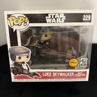 Funk Pop Star Wars Luke Skywalker With Speeder Bike #229 Limited Chase Edition