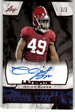 2019 Leaf Ultimate Draft - Rookie Signatures Red Isaiah Buggs #/3 #URS-IB1 Auto