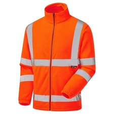 Hi Viz Vis Soft Warm Orange Fleece Jacket ROADWORKS Roofer Builder PPE