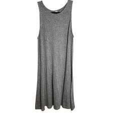 Old Navy Womens Gray Stretch Tank Dress Knit Swing Sleeveless Short Dress Size M