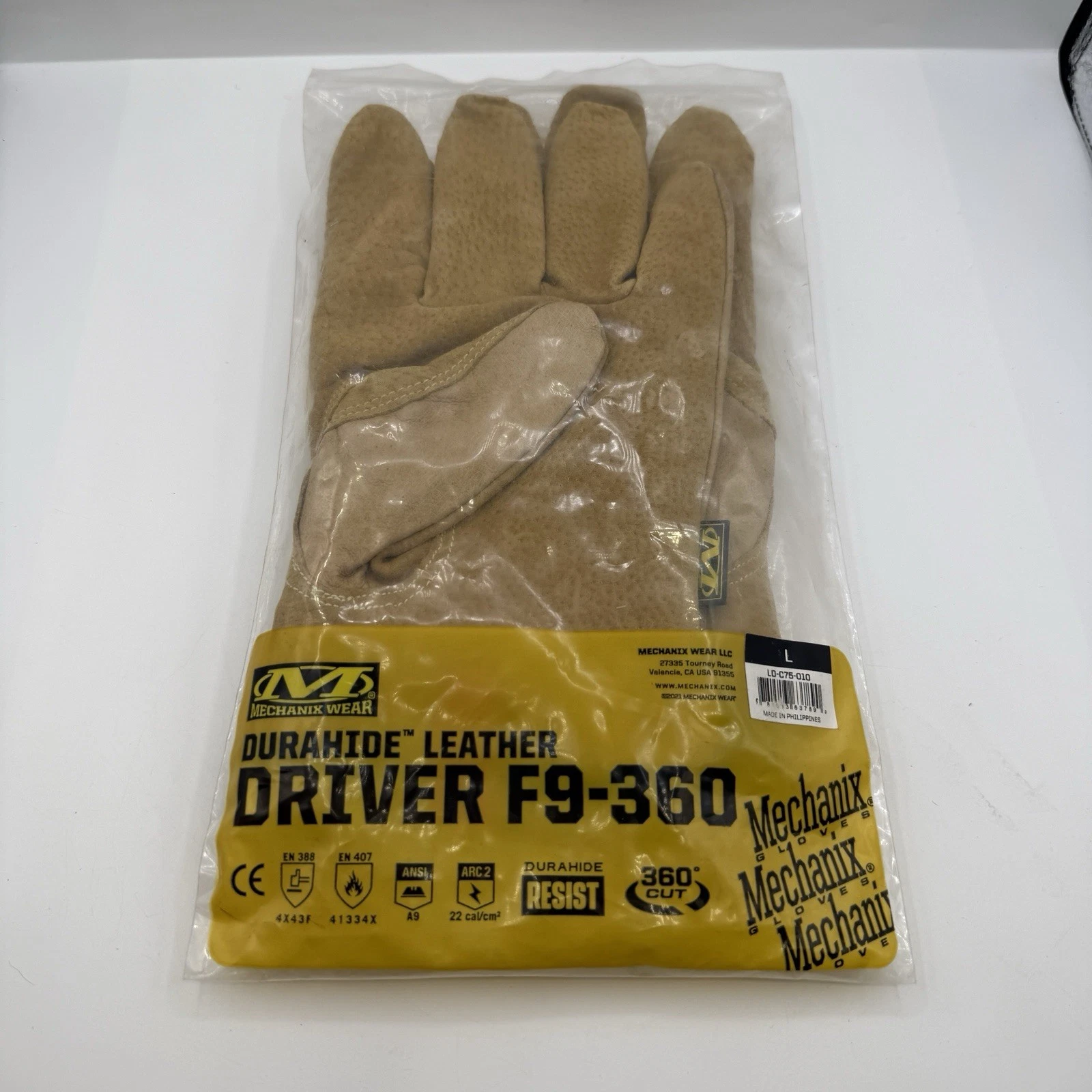 MECHANIX WEAR DURAHIDE LEATHER DRIVER F9-360 CUT RESISTANT GLOVES Size L (us 10)