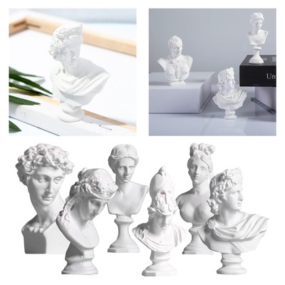 2,4 Zoll Kreta Griechische Kopf Büste Statue Skulptur Figur Home Decor Statue