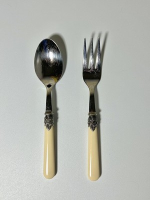 EME INOX Napoleon Ivory Fork And Soup Spoon 8'' 18/10 Stainless (Italy)