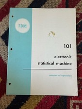 IBM Manual Of Operation Electronic Statistical Machine type 101 1953