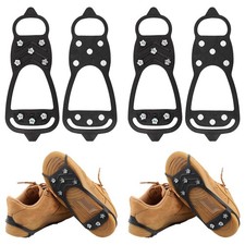 2 Pair Ice Cleats, 10.3 x 4.3 x 0.12 inch, as shown in the detail picture