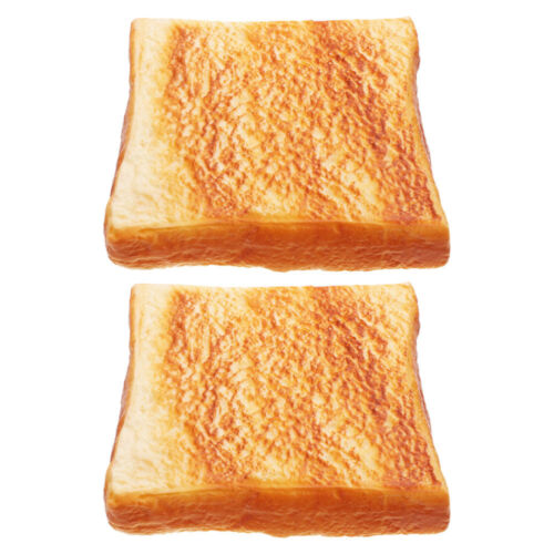  2 Pcs Simulation Brot Simuliertes Brotspielzeug Modell Brotscheiben Anzeige - Bild 1 von 12
