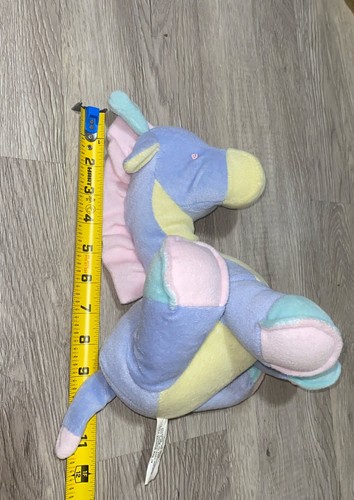 Plush Appeal Giraffe, Toy Lovey Rattle Soft Multi Colorful Pink Stitch Eyes  - Picture 10 of 11