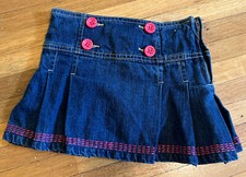 Gymboree Blue Button Jean Skirt Size:3 EUC vintage 2012 HTF