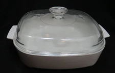 Vintage Corning Ware 2 Quart Microwave Browning Dish with Lid MW-A-19