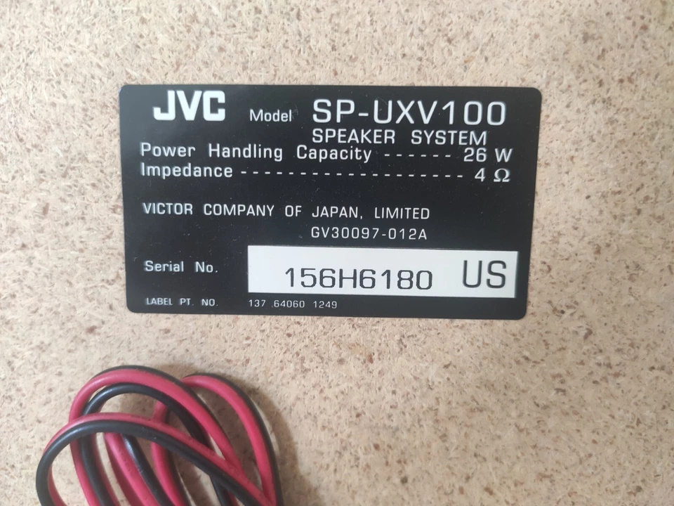 JVC SP-UXV100 2 Speackers con cavo  - Immagine 3 di 3