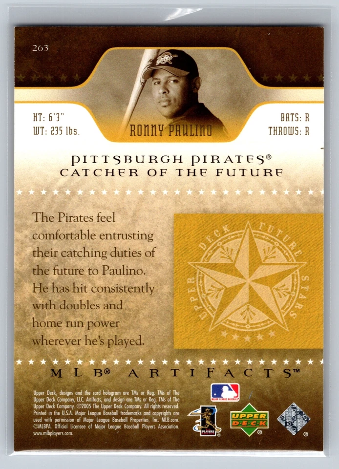 2005 Upper Deck Artifacts #263 Ronny Paulino #/799 - Image 2 of 2