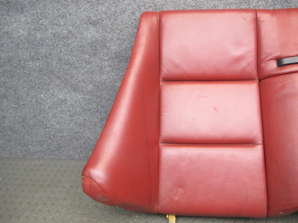 BMW E46 M3 2001-2006 CONVERTIBLE ASIENTO TRASERO SUPERIOR CUERO COJÍN ROJO Foto 3 de 4