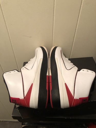 Nike Jordan II 2 Retro QF weiß Uni rot (Chicago) 2010 - Größe 10 395709-101 - Bild 5 von 6
