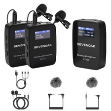 K7 Uhf Wireless Lavalier Microphone System For Cameras Dslr Smartphone, 48-ch...