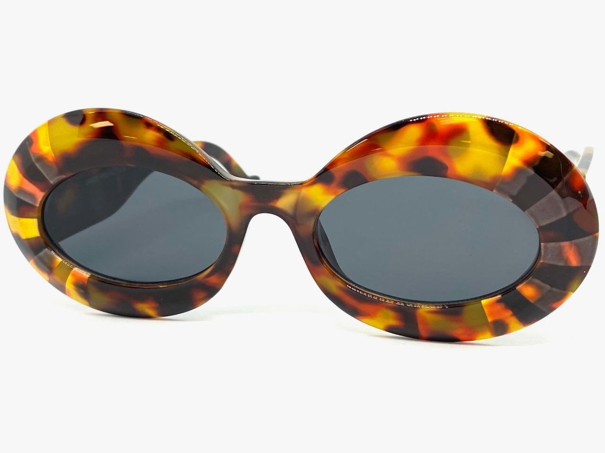 Exaggerated Classy Vintage Retro Style SUNGLASSES Large Thick Oval