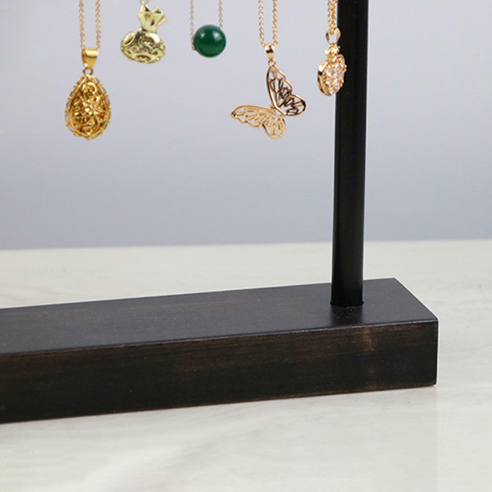 Countertop Jewelry Organizer Stand with 12 Hangers Rack for Necklace