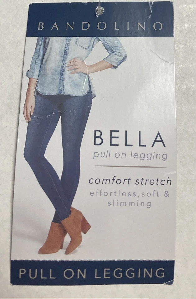 Womens Bandolino Bella Blue Jean Leggings Pull-on Comfort Stretch Missy Small - Image 3 of 4