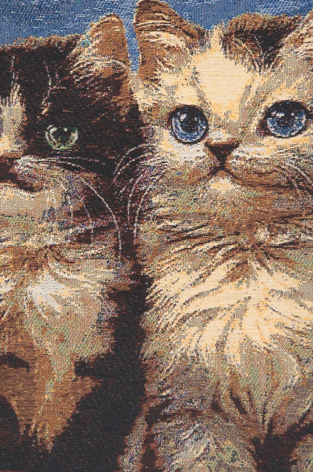 Fundas de almohada de cojín de tapiz jacquard importado Purrfect Company nuevas 16x16 pulgadas Foto 4 de 4