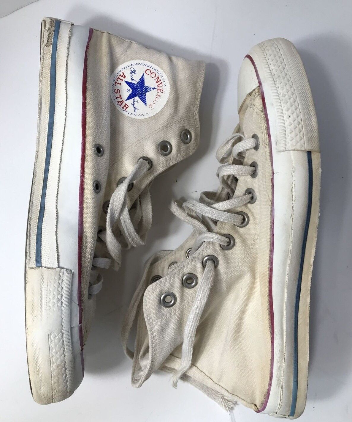 VTG Converse Chuck Taylor All star High Top shoes Natural White Mens 1/2 | eBay