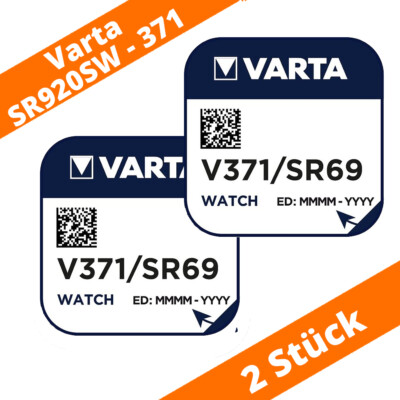 4 X Duracell 371 / 370 Knopfzellen Uhrenbatterie Silberoxid SR69 SR920 AG6
