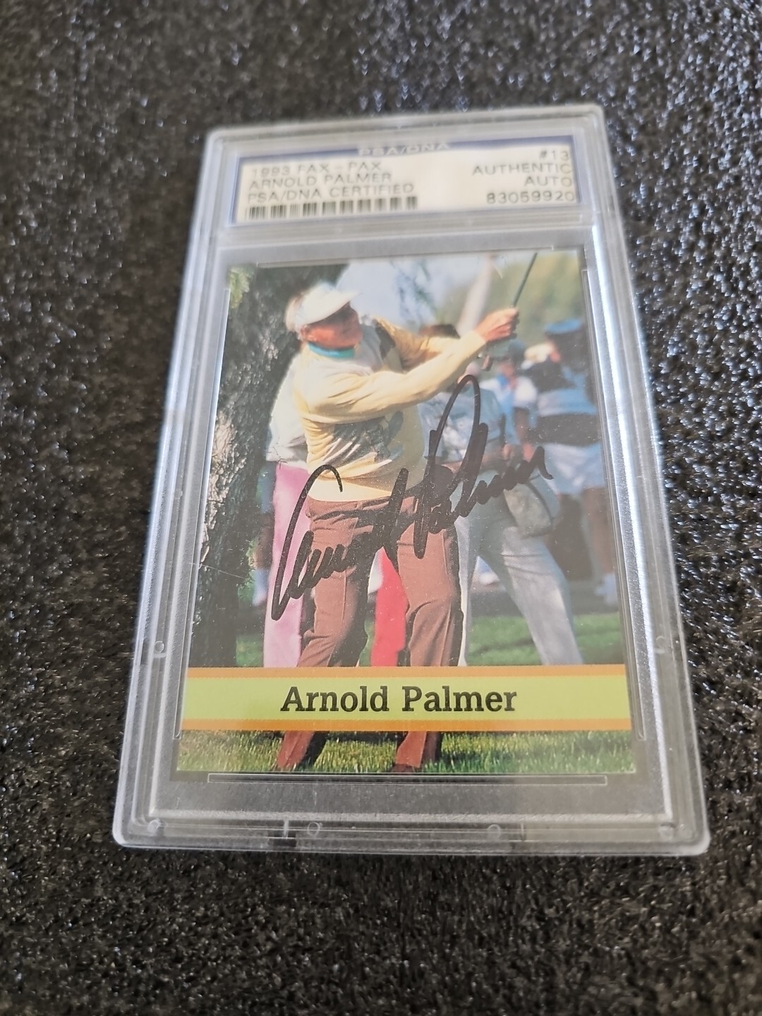 ARNOLD PALMER PSA/DNA Authentic Signed 1993 Fax-Pax On Card Autograph