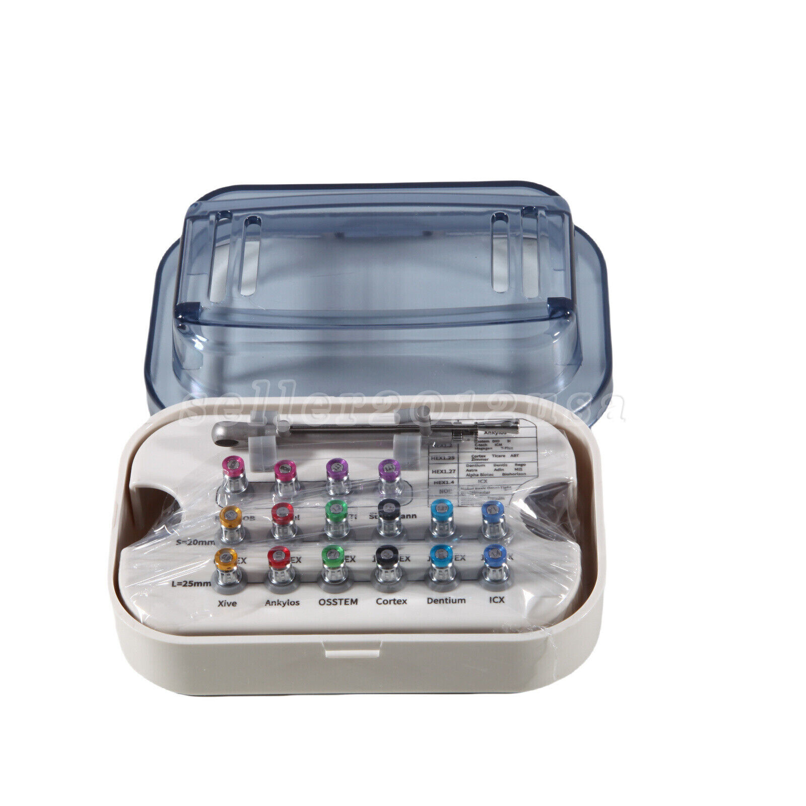 Dental Universal Implant Prosthetic Kit Torque Wrench Screw Drivers Remover Box