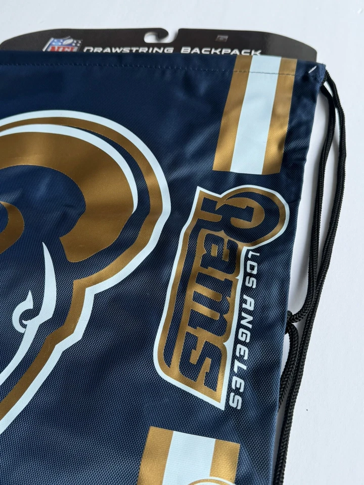 NFL LA Los Angeles Rams  Drawstring Backpack,  Gym Bag - Old Team Colors - Image 4 of 4