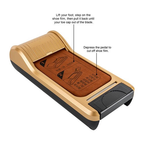 Portable Shoe Film Machine Automatic Shoe Cover Dispenser Step-on 1 Roll of Film - Picture 5 of 21
