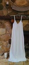 Vtg Cottagecore White Nightgown Full Length Lace Trim Gossard Artemis 34 Avg