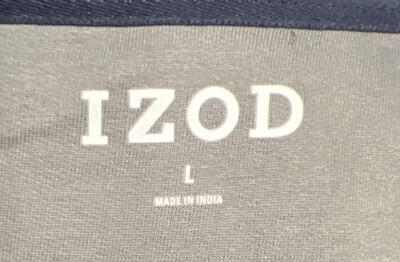 IZOD Mens 1/4 Zip Pullover Long Sleeve Rugby Shirt Gray