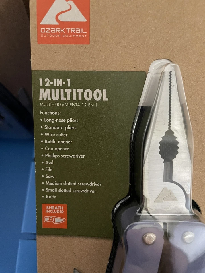16X NEW Ozark Trail Outdoor Equipment 12-In-1 Multitool with Sheath Included - Image 3 of 4