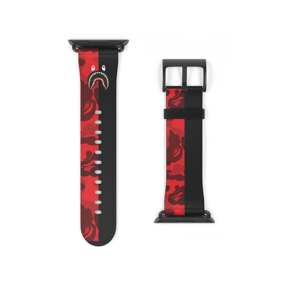 Bape Apple Watch Band | Shark Face Red Camo Camouflage | Hypebeast