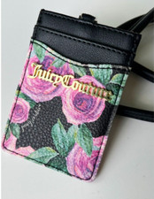 Juicy Couture Moody Garden Black Unchain My Heart Lanyard / ID Card Holder